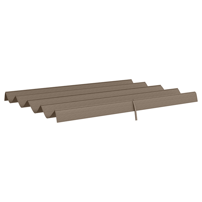 Outsunny Replacement Canopy for 2.85 x 2 m Pergola, Water-Repellent Retractable Wave Canopy with Rain Drainage Holes, UV Protection 30+, Winter-Proof Shade Cover for Garden, Balcony, Terrace, Cafe | Aosom
