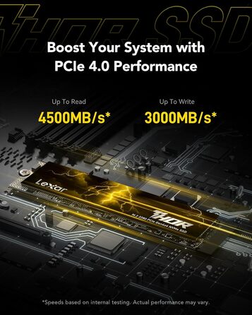 Lexar Thor Pro 1TB SSD: Швидкий M.2 NVMe накопичувач PCIe Gen4 для PS5, ноутбуків та ПК