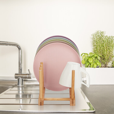Relaxdays Bamboo Dish Drainer