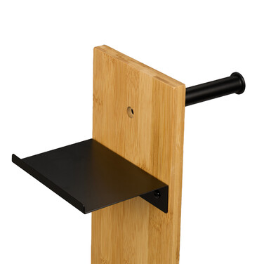 Relaxdays Bamboo & Iron Toilet Set with Storage