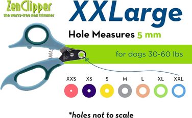 Кліпер Zen для обрізання нігтів домашніх тварин: безпечний, обрізає лише кінчик нігтя (блакитний, 5 мм)