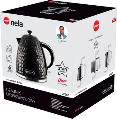 Електричний чайник Eldom C265B | 1.7 л | 2000W | Ретро дизайн | Білий | Ототер Компоненти