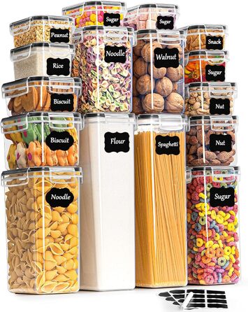 Набір контейнерів для зберігання GoMaihe 16 шт. - герметичні бокси для кухні, продуктів, круп, мюслі, рису, мелу та корму для тварин