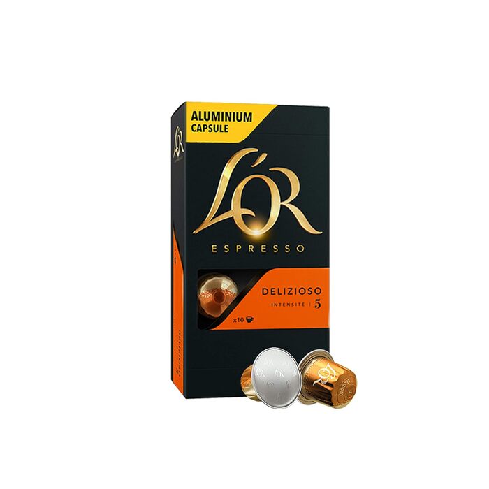 Кава в капсулах L'Or Espresso Delizioso (інтенсивність 5), сумісні з Nespresso, 100 капсул (10 упаковок по 10 шт)