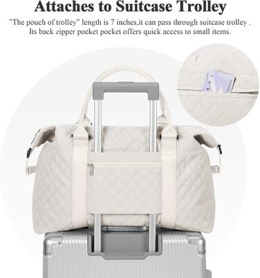 Спортивна сумка для жінок, дорожня сумка-дуffel, фітнес-сумка, водовідштовхувальна, з кульбакою, beige C5-beige