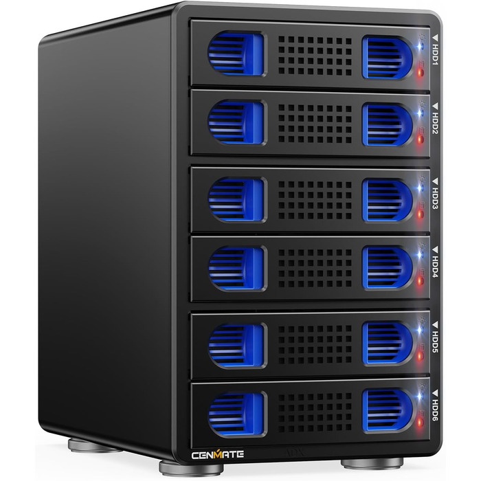 Корпус для жорстких дисків 10Gbps з алюмінію Dual Bay з вентилятором для 2.5/3.5 SATA HDD/SSD з USB A/C 3.2, підтримка Hot Swappable, Daisy Chain, без інструментів, DAS (НЕ RAID/NAS)