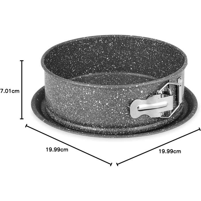Форма для випічки Tognana Pure Roq, 22 см, знімні бортики, алюміній, чорна (7 дюймів)