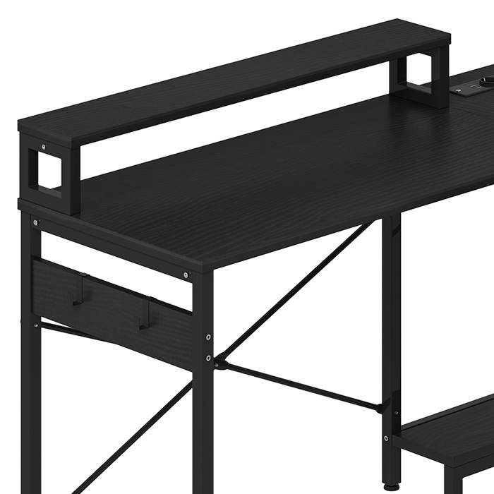 Письмовий стіл Balconera, 130 x 100 x 89 см, чорний