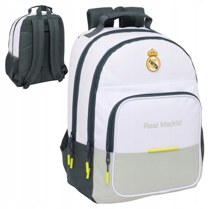 Шкільний багатокамерний рюкзак Real Madrid Safta, білий, 5 л