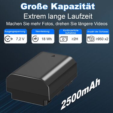 Акумулятор NP-FZ100 Homesuit 2280mAh та подвійний зарядний пристрій для камер Sony ZV-E1, FX3, FX30, A7RIII, A7RV, A7RIV, A7SIII, A7III, A7IV, A7C, A7CII, A6600, A6700, Alpha A1, A9, A9II, A9III, 9R, A9R, 9S (2 шт.)