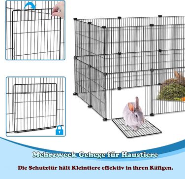 Клітка-вольєр для кроликів та інших дрібних тварин Froadp 142x72x36cm (12 частин)