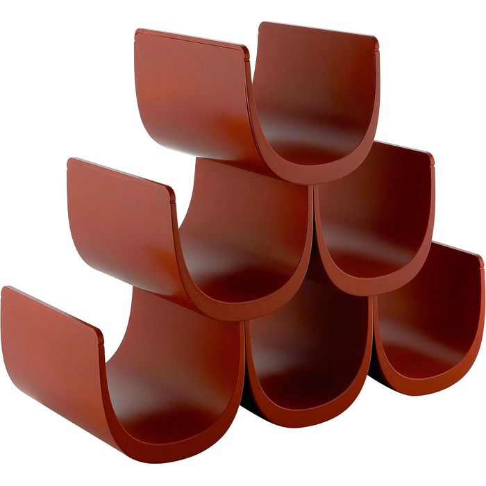 Alessi Noè | GIA13 B - Modular Bottle Rack, Design, Thermoplastic Resin, 15.5 x 10 x 11.5 cm (Red)