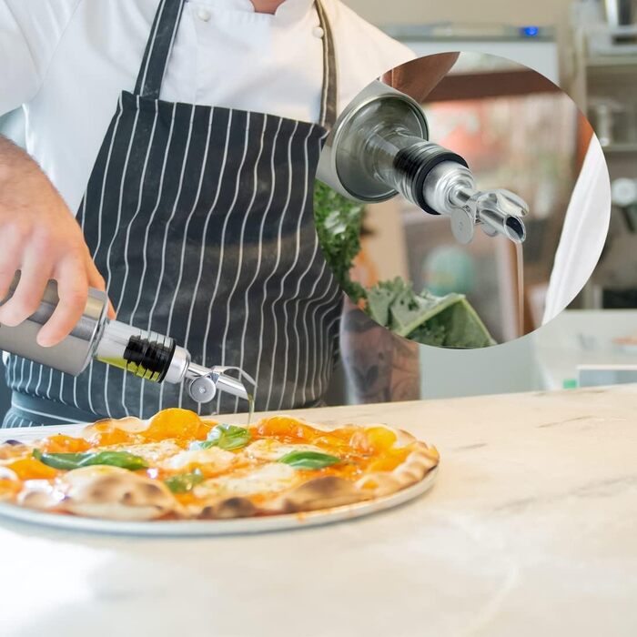 Дозатор для оливкової олії Meetsweet, нержавіюча сталь 304, автоматичне відкриття/закриття, 2 шт., для дому (золотистого кольору)