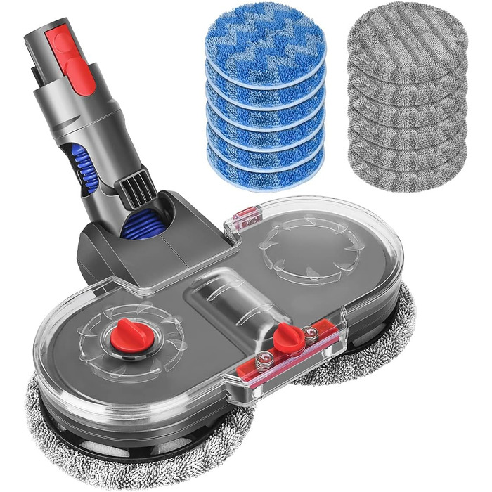 Насадка для миття підлоги DrRobor для Dyson V12 Detect Slim, з'ємний бак для води та 12 миючих моп