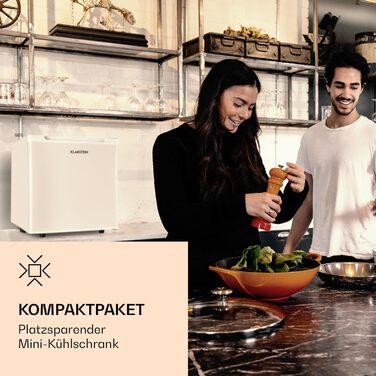 Міні-холодильник Klarstein Silent Cool: компактний міні-бар на 30 літрів з регулюванням температури (4.5-15°C), тихий (24dB), білий