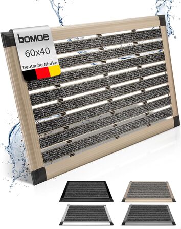 Aluminum Outdoor Doormat - 50x80 cm, Non-Slip, Rust-Proof - Bomoe AluGant Entrance Mat
