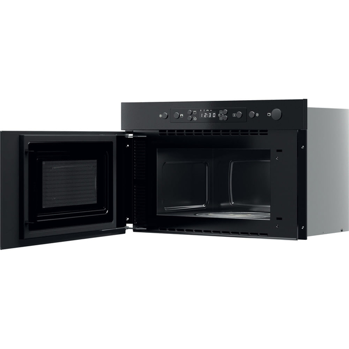 Вбудована мікрохвильова піч Whirlpool MBNA920B, чорна, 750 Вт, 22 л, з грилем