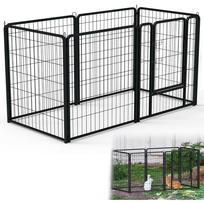 Вольєр для цуценят Froadp 6-TLG, 65x80 см: безпечний забіг для собак, забіг для цуценят, вольєр для собак, огорожа для собак