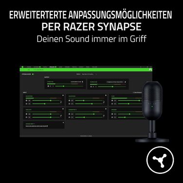 Мікрофон Razer Seiren V3 Mini - компактний USB мікрофон з LED-індикатором та інтегрованим демпфером