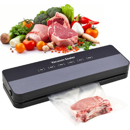 Вакуумний пакувальник Focenat 5-в-1, 65 KPA, для зберігання продуктів, з 10 пакетами, зварювальна швейна лінія 30 см