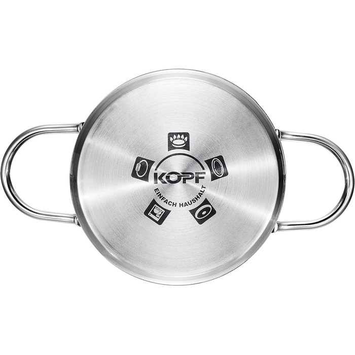Каструля індукційна Kopf Josie, Ø 20 см, 3.5 л, нержавіюча сталь, 13 см висоти (каструля для тушкування)