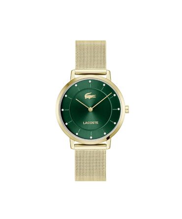 Годинник Lacoste Analog Crocorigin для жінок, золотий/зелений, з браслетом з нержавіючої сталі