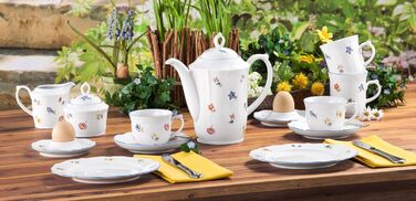 Seltmann Weiden 001.717236 12-Piece Sonate Nostalgie Tableware Set, 32.3 x 32.3 x 23.5 cm, White