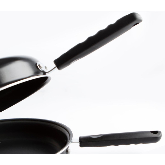 Quid Gastro Double Omelette Pan 24 cm Aluminum Printed, Metal, Black (26CM)