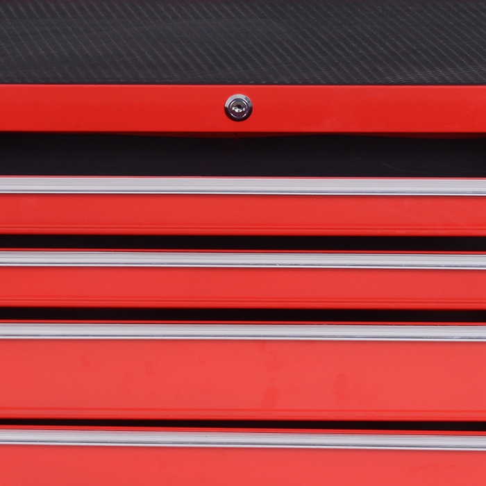 DURHAND Tool Chest, 2 small & 5 large drawers, steel, up to 150 kg, 69 x 33 x 75 cm, Red
