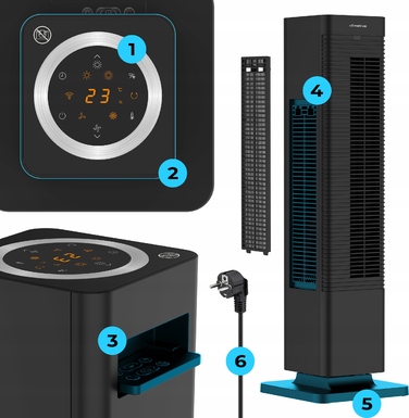 Колонний вентилятор Climative CoolHeat: підлоговий обігрівач та охолоджувач з WiFi та LED-дисплеєм