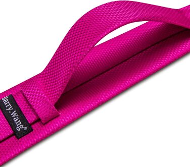 Комплект краваток Barry.Wang: краватка, кишеньковий хустинка та запонки для весілля та ділових зустрічей, маджента