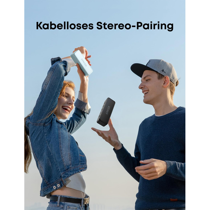 Портативна Bluetooth Колонка Soundcore Anker 2 з 12W Звуком, BassUp, IPX7 Водонепроникність, 24 Години Роботи, Бездротове З'єднання, Колонка для Дому, Відпочинку та Подорожей