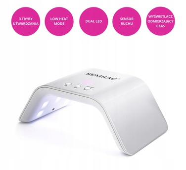 LED+UV лампа Semilac 24 Вт, біла