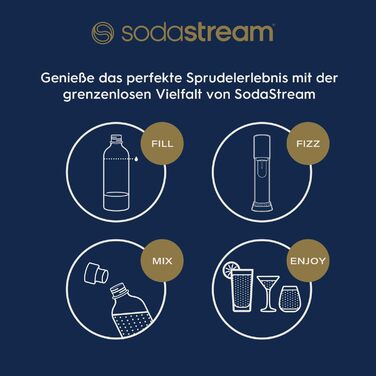 SodaStream® enso™ Преміум Газовий Напоєвник | Нержавіюча сталь, дизайн Naoto Fukasawa | З пляшкою 1 л без BPA та серветкою | Проста заміна CO2, Срібний Enso без балончика