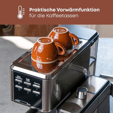 Кавоварка еспресо ProfiCook 2в1 для меленої кави і капсул Nespresso, 20 бар, з молочним резервуаром, еспресо-машина з нержавіючої сталі, PC-ES 1266, модель 2024