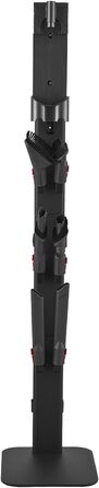 Підставка для пилососа VEVOR 126 см, сумісна з Dyson G5 V15 V12 V11 V10 V8 V7 V6, з аксесуарами, 6 гачків, антиковзаючі ніжки, срібна