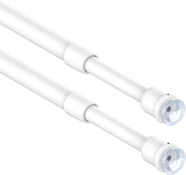 Комплект із 3-х розпірних карнизів для штор GDEVKHN, телескопічні, без свердління, 30-45 см