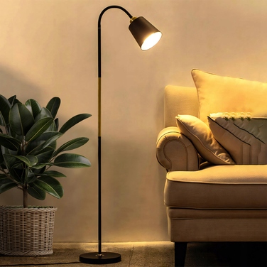 Підлогова лампа Renew Force LOFT E27 40 Вт, чорний з жовтим