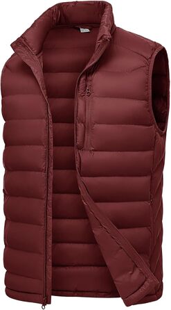 Чоловіча жилетка Rdruko з еко-замші, тепла зимова жилетка для активного відпочинку та туризму, 5 кишень (XL, Бордовий)