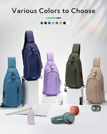 Чоловіча/Жіноча сумка через плече Waterfly: Messenger Bag, Sling Bag, Crossbody Bag для спорту, подорожей, велоїзди та піших прогулянок (Хакі)