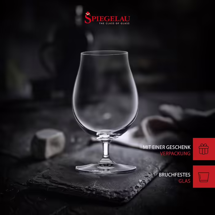 Spiegelau 6-Piece Beer Glasses Set, 475 ml, Beer Classics, 4991884, Beer Tulip Glasses made of Crystal Glass, Dishwasher Safe