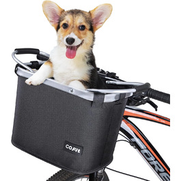 Складаний велосипедний кошик COFIT, знімний багатоцільовий кошик для велосипеда, для тварин, покупок, поїздок, кемпінгу та відпочинку на природі (Чорний)