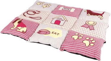 Килимок для собак Trixie Patchwork, 80 x 55 см, блакитний/зелений, м'який, для відпочинку