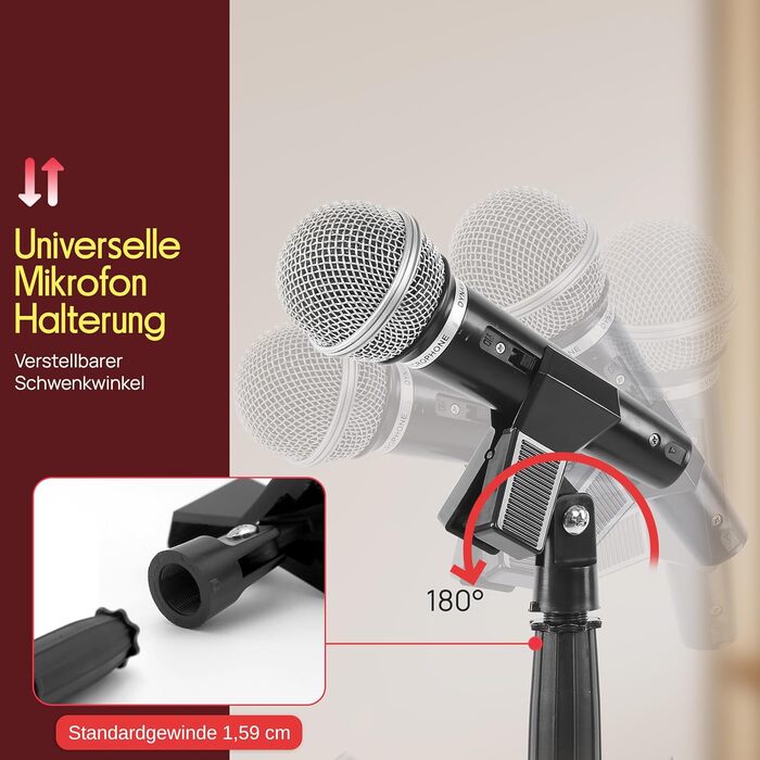 Мікрофонний стійка Pyle – універсальна, регульована (85-153 см)