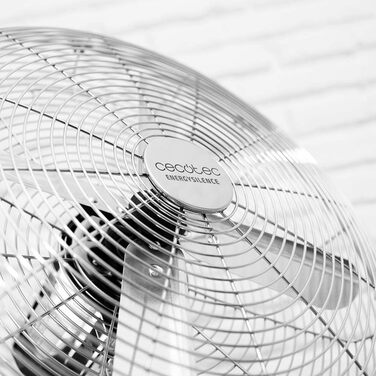 Вентилятор Cecotec EnergySilence 620 RetroDesk: 40W, хром, діаметр 30.5 см, 4 лопаті, 3 швидкості, осциляція, регулювання висоти