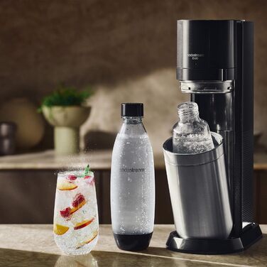 SodaStream DUO комплект: карбонізатор для води з циліндром CO2, 2 скляні пляшки 1л та 1 пластикова 1л (Titan)