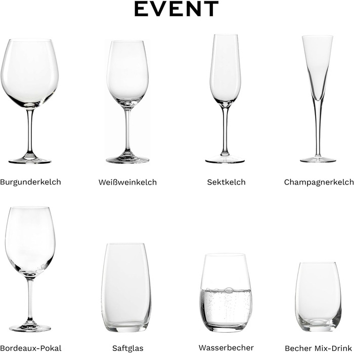 Stölzle Lausitz Water Glasses Event 6-Piece Set 465 ml – All-Purpose Glasses for Water, Juice & Cocktails – High-Quality Drinking Glasses Made of Lead-Free Crystal Glass – Dishwasher & Shock-Resistant, Made in Germany