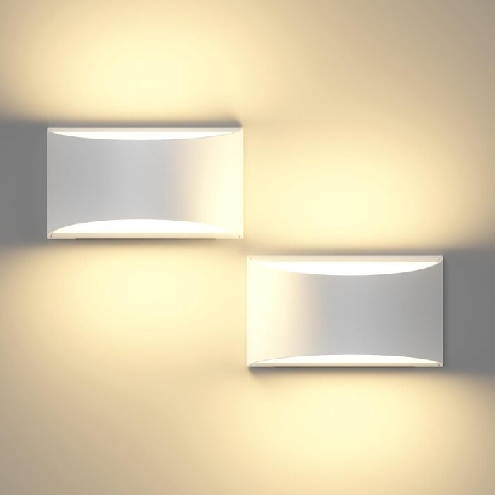 LED-стінні світильники 2 шт. - 10W, G9, вологостійкі, тепле біле світло 3000K для балкона, вітальні, спальні, коридору, гаража (біло-тепле)