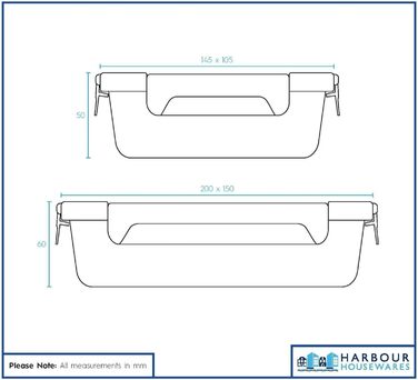 Набір скляних банок для зберігання продуктів Harbour Housewares з кришками - 10 шт, прозорі/білі, герметичні, для сипучих продуктів та харчової соди