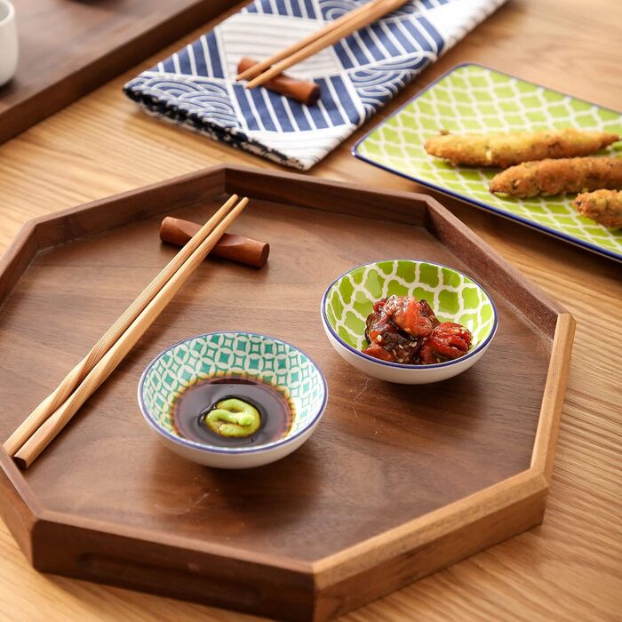 Набір посуду Vancasso HARUKA Sushi Set для суші (2 персони), кераміка, суші-тарілки, соусники, палочки для їжі